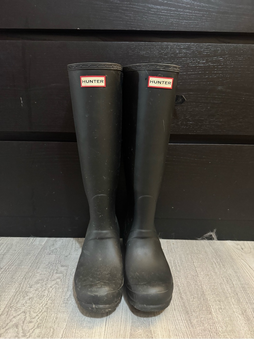 Hunter Black Tall Women's Waterproof Rain Boots
